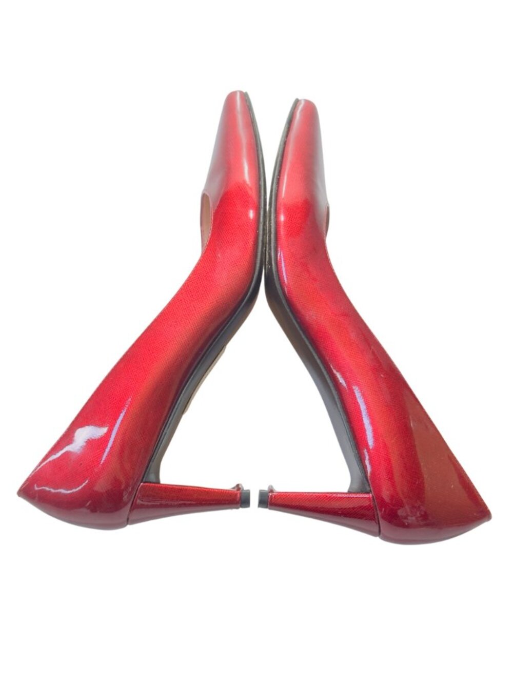 STUART WIETZMAN Women's Red Patent Leather High Heel Pumps Size 8M - Picture 4 of 10